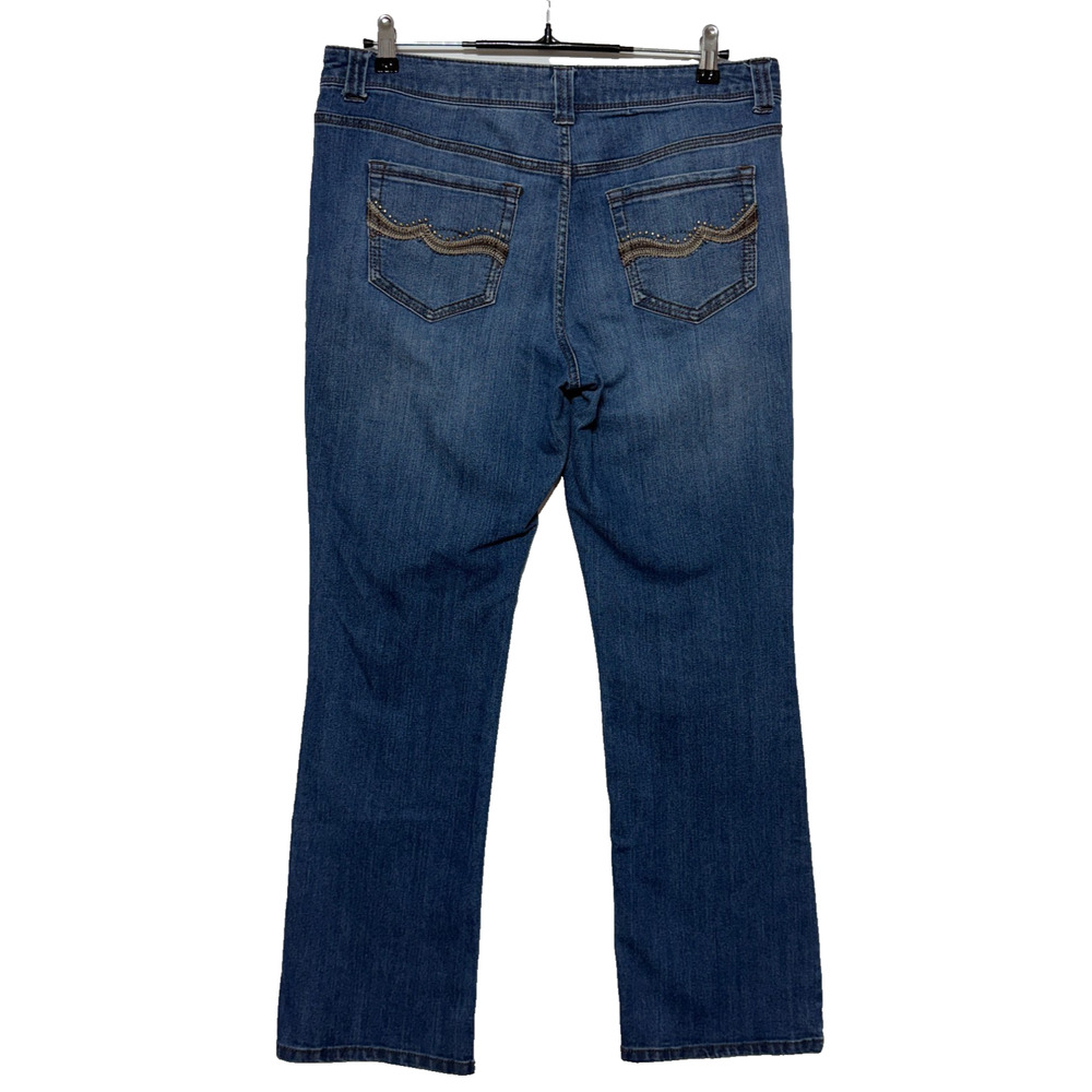 Christopher Banks Jeans Womens 8 Blue Straight Mid Rise Stretch Measures‎ 34X31